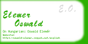 elemer oswald business card