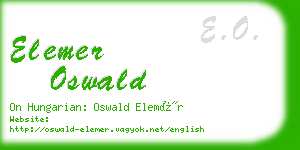 elemer oswald business card